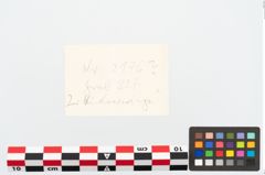 Etikett zu Bronzeknotenarmreif (NHMW-PRAE-026610)